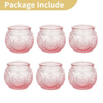 bougeoirs vintage verre transparent rose bleu relief décoration intérieure mariage romantique table