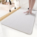 tapis bain anti dérapant gris beige texture micro poreuse séchage rapide moderne confortable salle