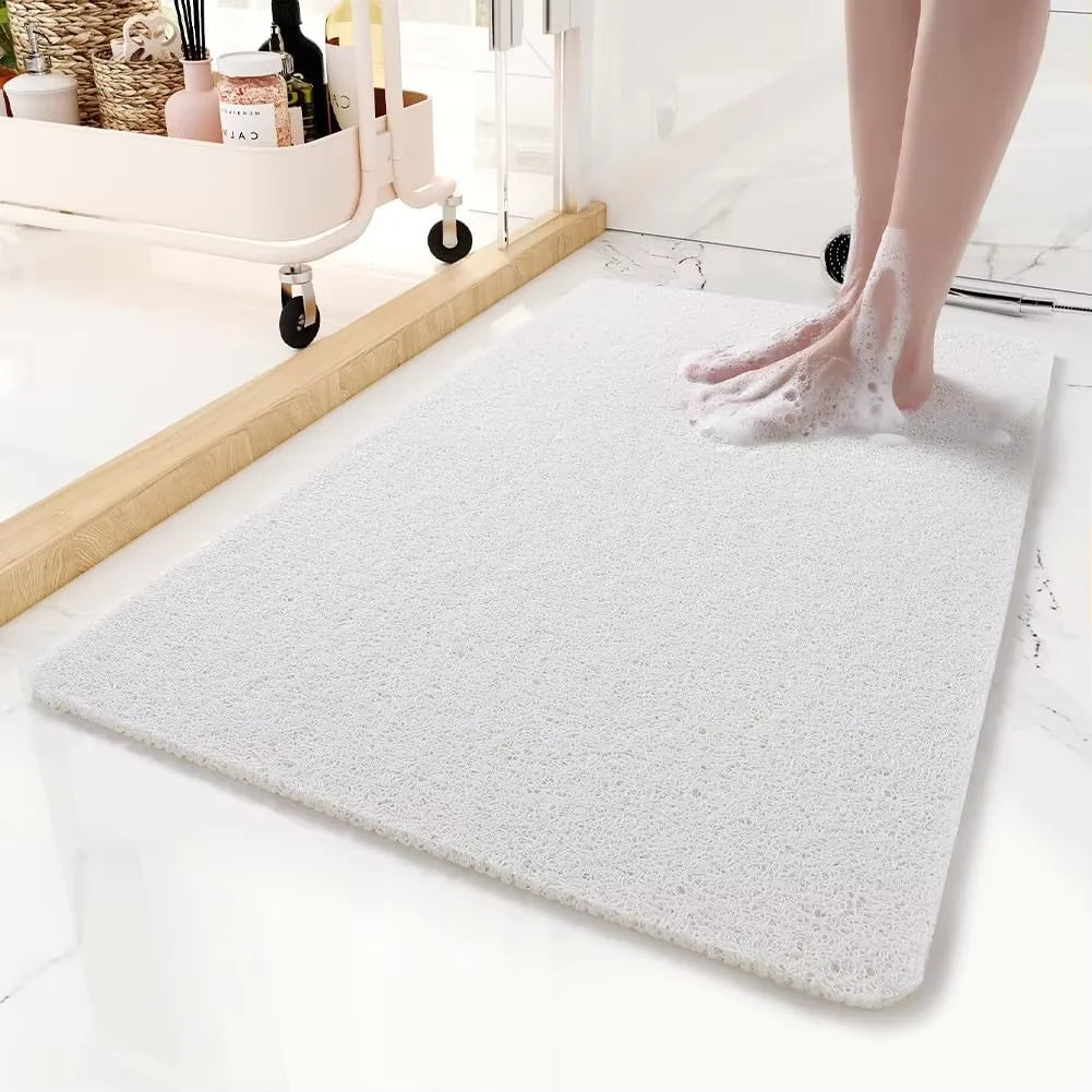 tapis bain anti dérapant gris beige texture micro poreuse séchage rapide moderne confortable salle