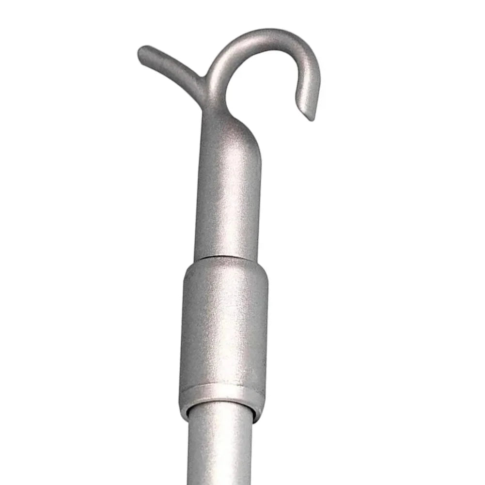 crochet télescopique argenté moderne adhésif facile rideau traction fenêtre toit ouverture aluminium lisse opaque