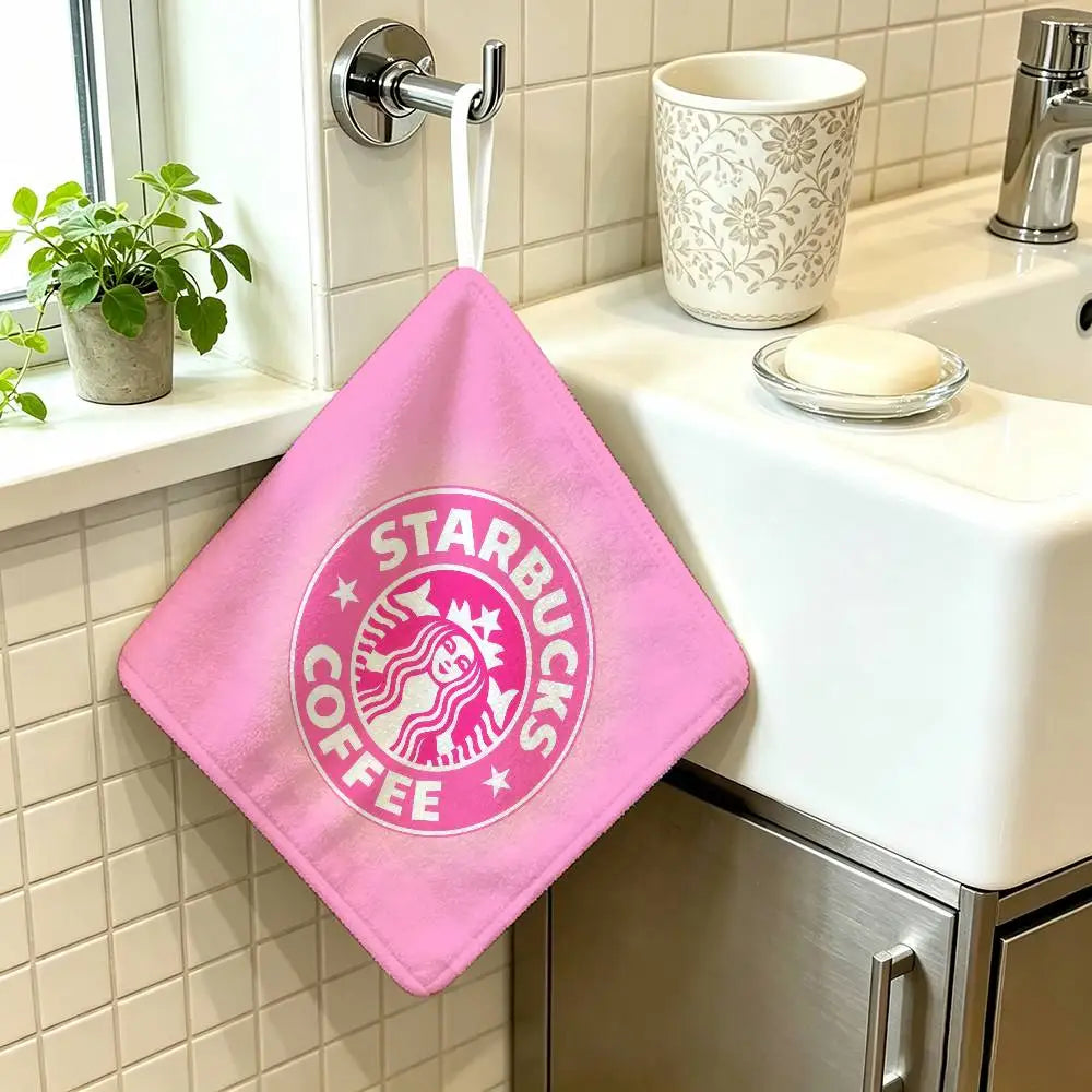 sac main vert logo starbucks blanc anneau métallique moderne polyvalent durable polyester Jacquard