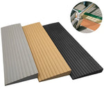 tapis seuil adhésif gris noir rayures moderne 60cm large 80mm épais