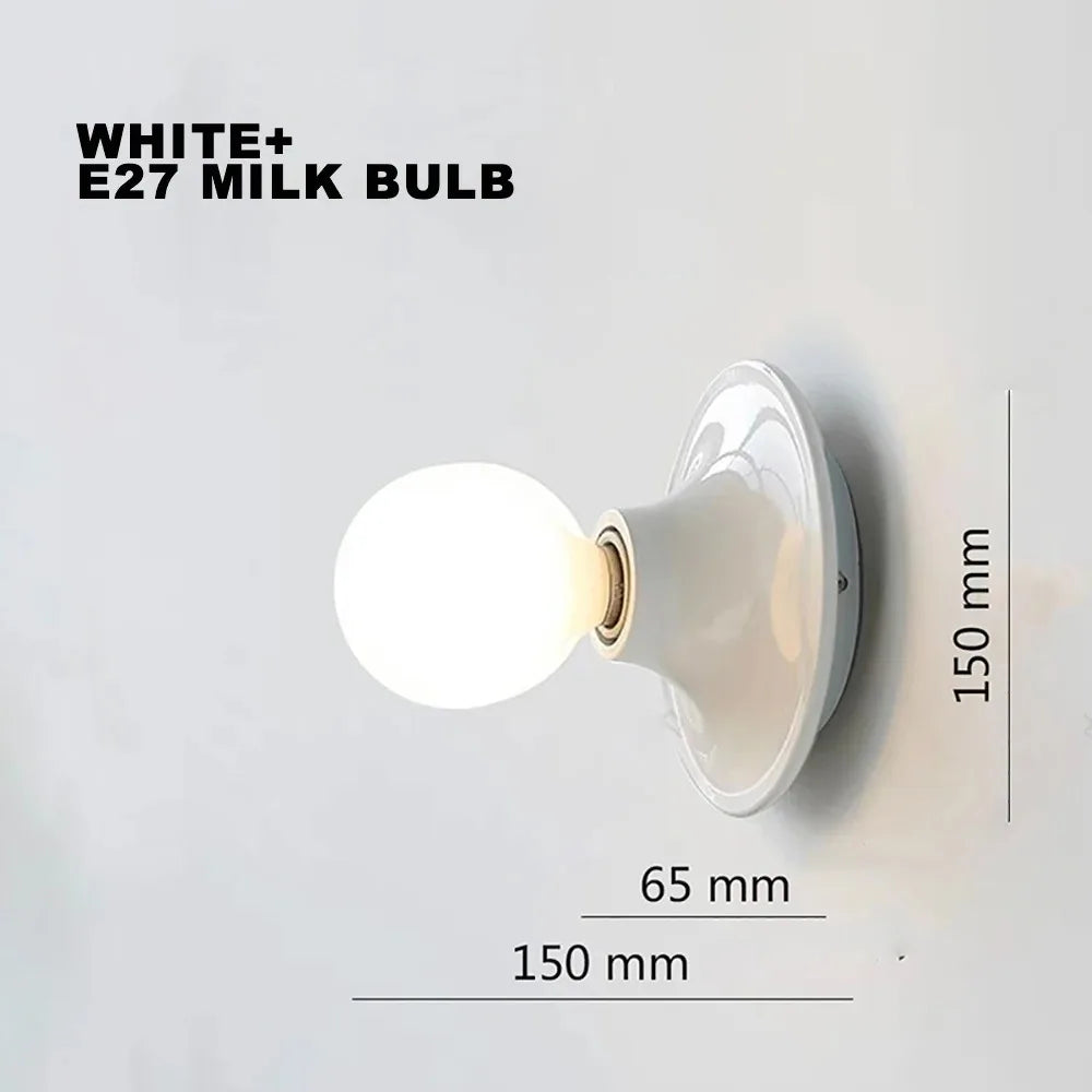 lampe murale moderne argent noir blanc rouge ampoule minimaliste fixée mur