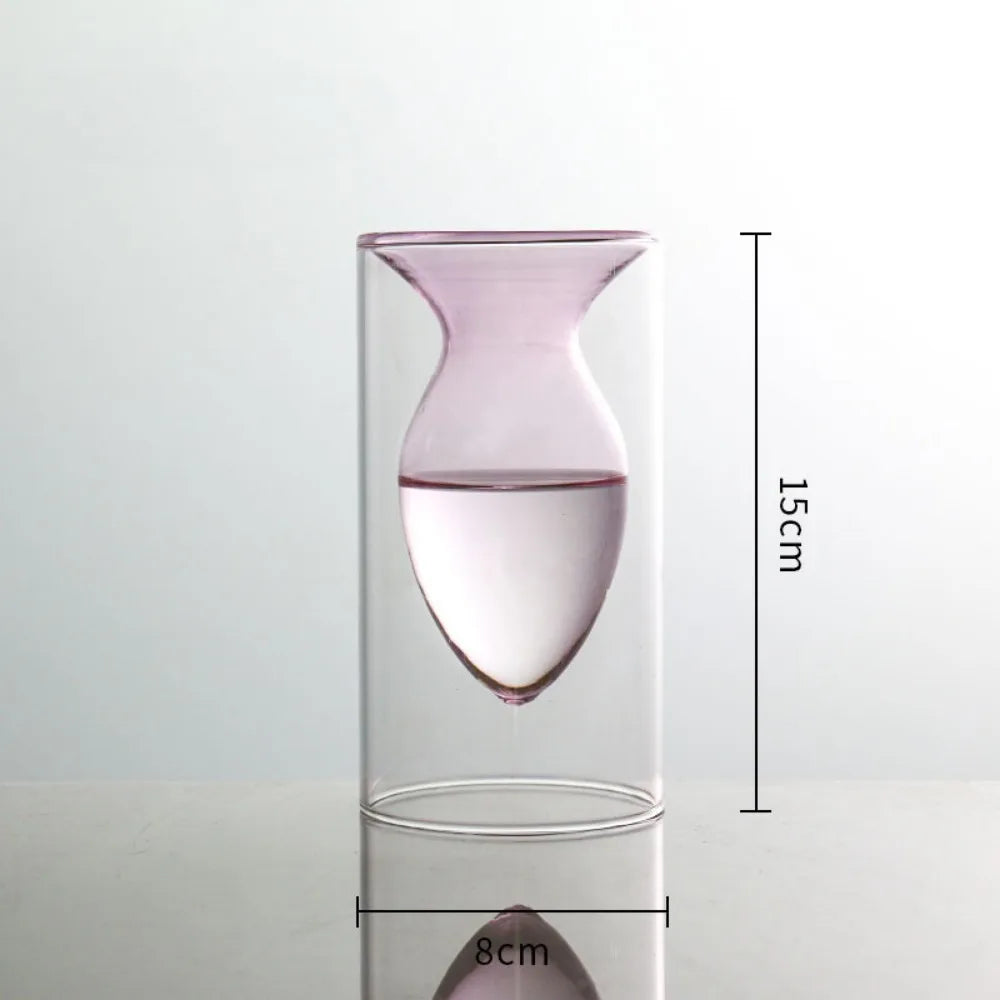 vases verre modernes transparents sphères bleu vert rose violet orange