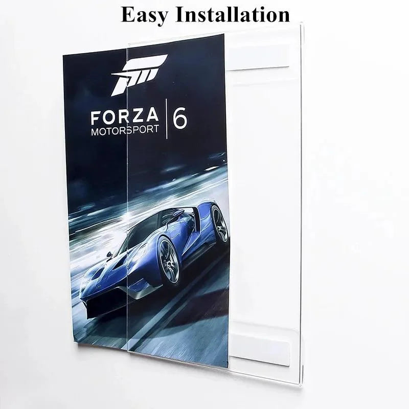 cadre acrylique transparent moderne clips poster voiture sportif a4 horizontal vertical