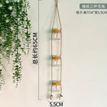 vases suspendus transparents vintage coquillages étoiles rustiques éléments naturels