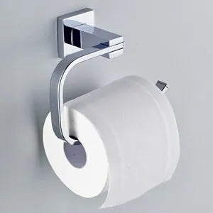 accessoires salle bain chrome moderne barre serviettes porte papier rangement brosses dents contemporain fixations
