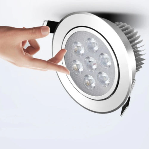 spot led encastrable aluminium argenté moderne éclairage intérieur cuisine salon salon chambre moderne