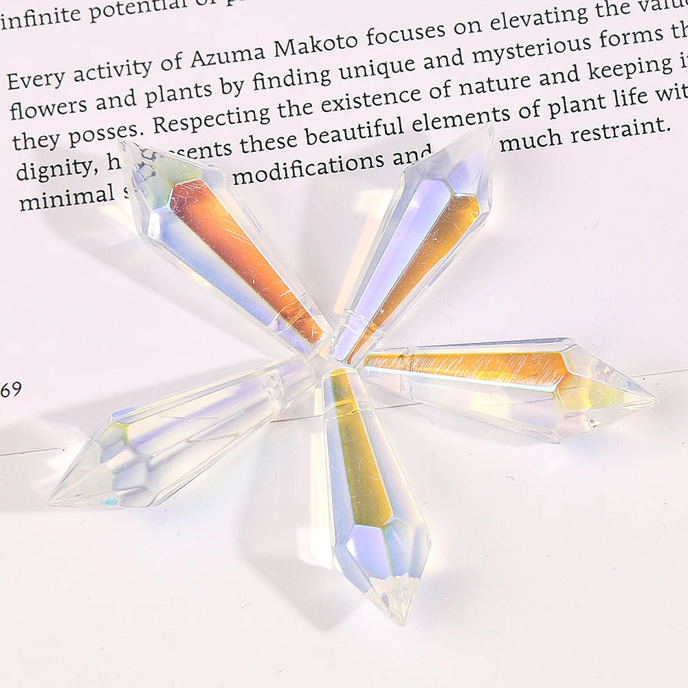 cristaux géode transparents facettes modernes bleu rose violet orange jaune bricolage décoration festive mariage