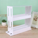 étagère épices rotative blanche moderne niveaux réutilisable fixations adhésives condiments médicaments kitchen organizers