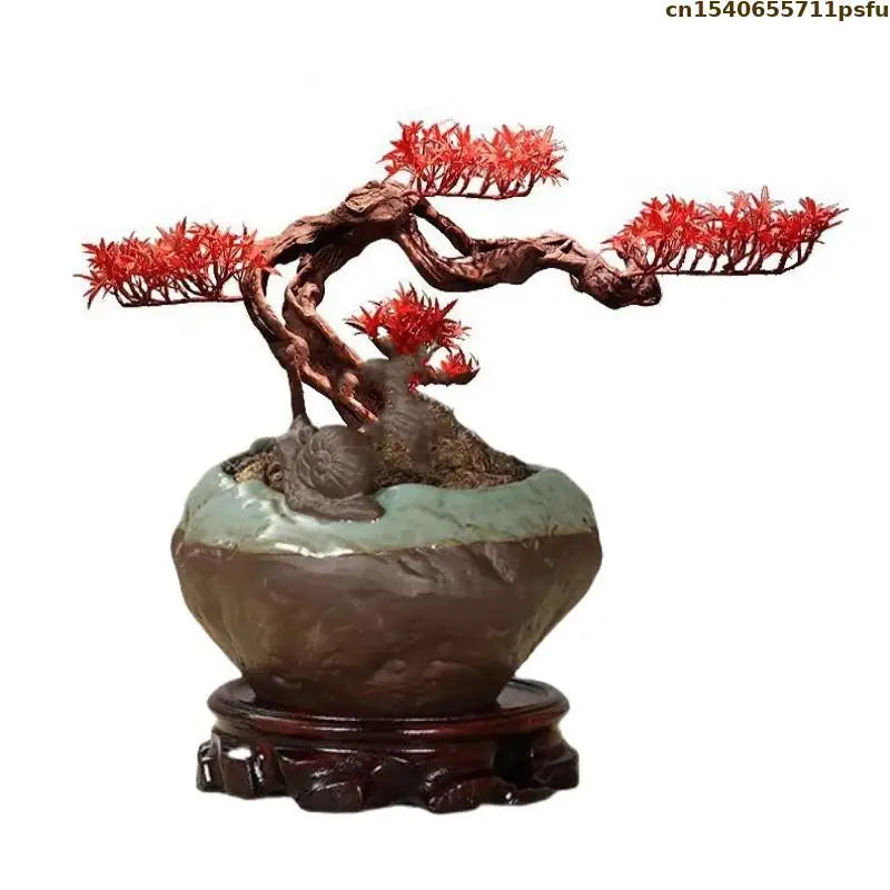 support décoratif bois massif sculpté vase pot fleur objet ancien
