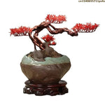 support décoratif bois massif sculpté vase pot fleur objet ancien