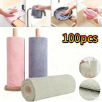lingettes nettoyage réutilisables microfibre rose gris vert durables machine laver