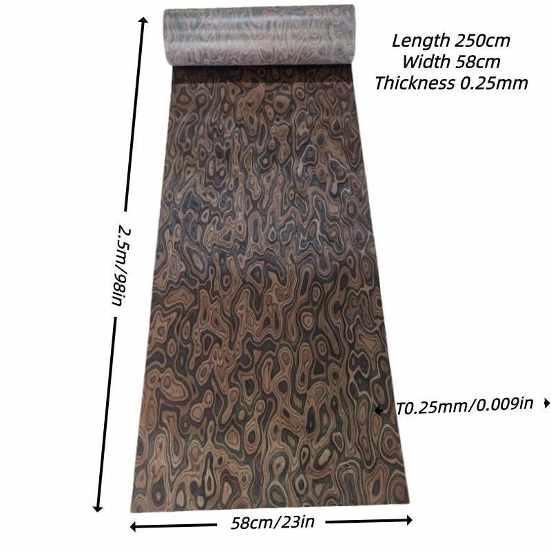 placage bois marron noir burlé rouleau flexible meuble décoration artisanale naturelle