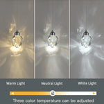suspension lumineuse moderne cristaux taillés argentée led réglable chambre salon