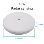 lampe blanc moderne 12w 18w radar infrarouge détecteur humain ac220v led