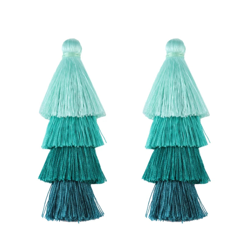 pompons franges polyester violet vert bleu rose boho chic décor maison rideau vêtement