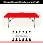 tablecloth red polyester protective cover wedding decoration parties clips fixings