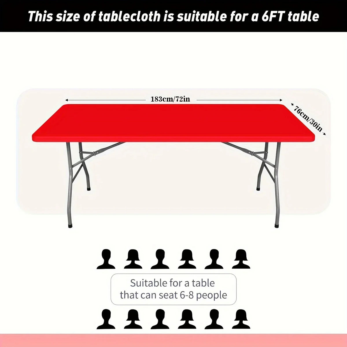 tablecloth red polyester protective cover wedding decoration parties clips fixings
