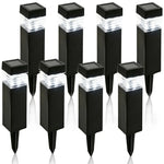 lampes solaires extérieures led modernes noires ip65 allée jardin étanches 249lm 2000lm