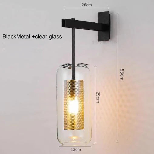 lampe murale moderne or transparent texture nid d'abeille éclairage chambre cuisine salle manger entree