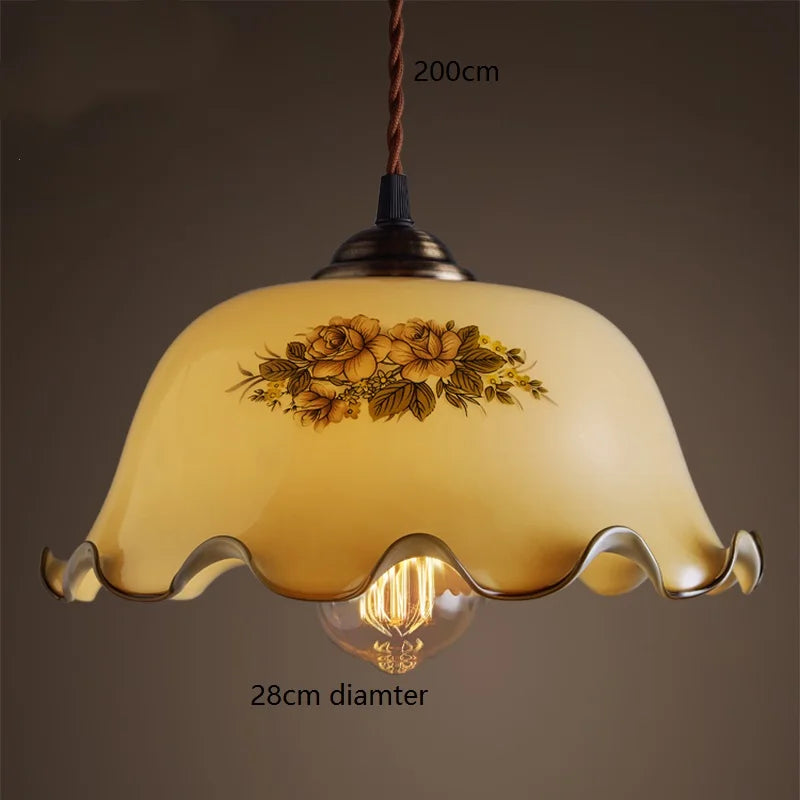 lampe suspendue vintage vert ombre matériau pierre verre 25cm ajustable 200cm autonomie e27