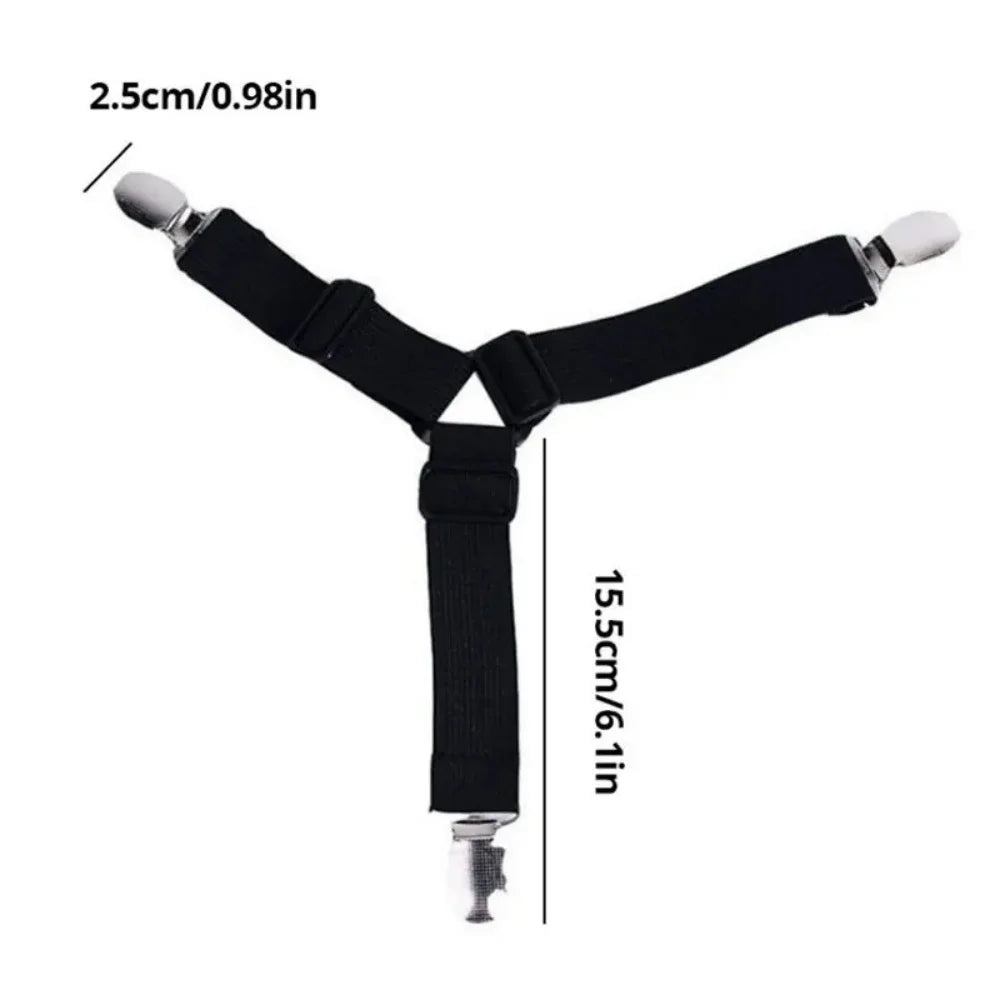 attaches drap lit noires clips élastiques réglables support housse matelas polyester modernes