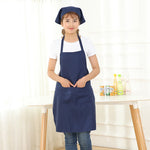tablier cuisine polyester blanc rose violet uni classique epaulettes poche avant