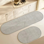 tapis sol moderne gris clair beige spirales concentriques imperméable antidérapant polyester facile nettoyer