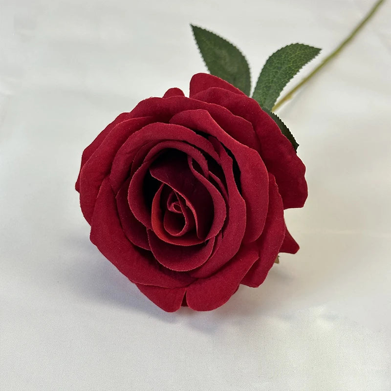 lot têtes roses artificielles fleurs soie bouquet mariage décoration maison