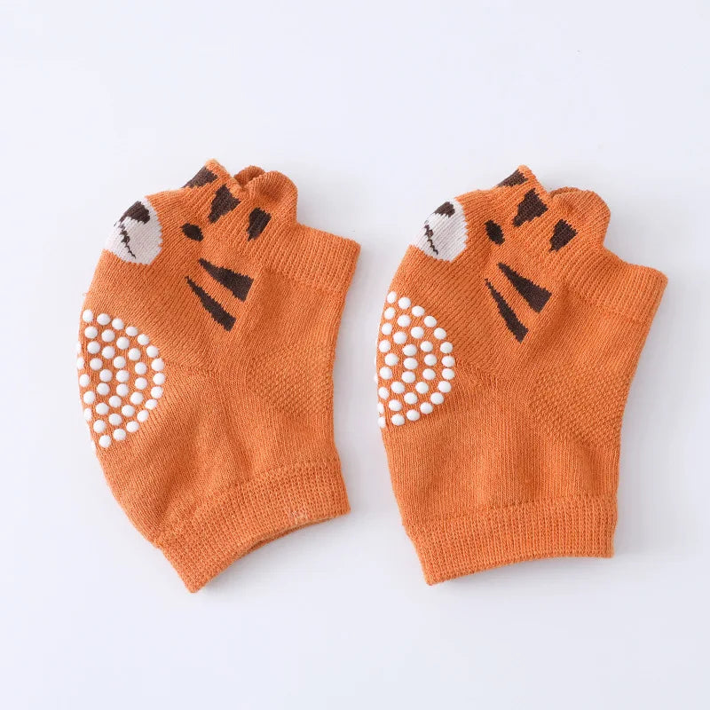protège genoux bébé jaune orange bleu gris rose animaux oiseau tigre blanches sécurité enfants