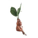 statue mandragore résine orange rouille feuilles vertes harry potter fantaisie extérieur intérieur