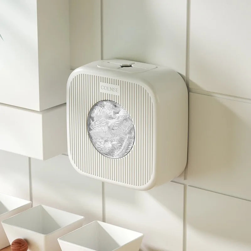 distributeur papier toilette moderne adhésif transparent vert clair orange blanc