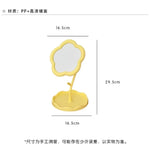 miroir table moderne rose clair jaune pâle blanc forme fleur brillant minimaliste portable chambre