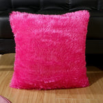housse coussin peluche douce violet rouge vert blanc moderne décoration canapé maison salon