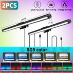 lampe écran incurvé rgb backlight clip moderne noir usb alimentation