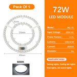 plaque led circulaire blanc moderne diodes aimant connecteurs haute luminosité 220v 72w 2835