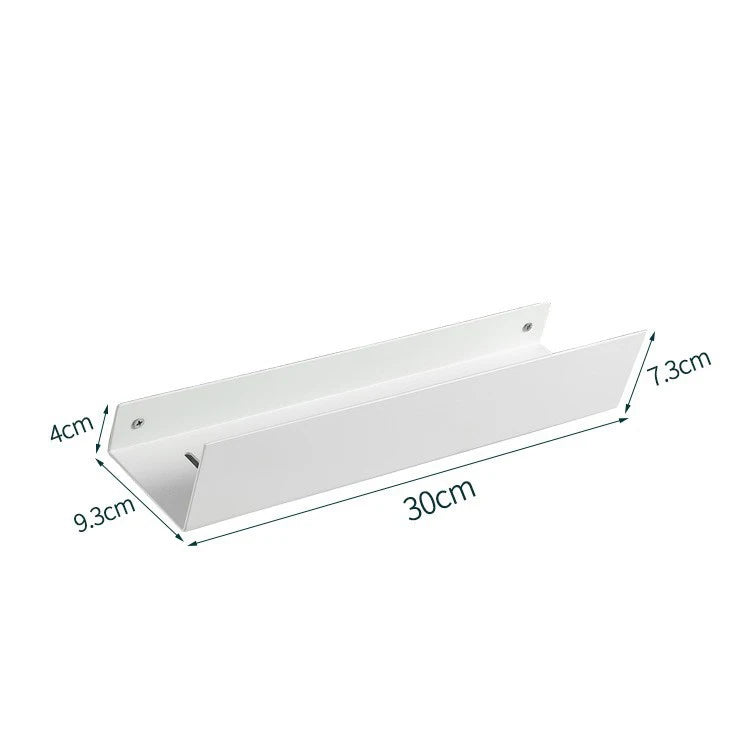 étagère murale moderne gris foncé laquée alliage aluminium flacons lotion salle bain