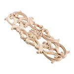 décorations florales sculptées baroques bois beige clair maison lit armoire porte 22x8cm 1pc 2pcs