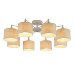lampe suspendue moderne toile lin blanc noir beige opacité montage encastré led flux lumineux