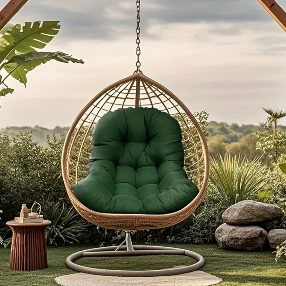 coussin rembourré tissu épais couleur verte bleu marron gris moderne confortable fauteuil suspenduextérieur jardindecorationintérieur