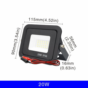 projecteur led 12v ip66 noir moderne 20w 30w 50w 100w portableextérieur