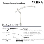 lampe camping noir minimaliste clips aluminium sac rangement portableextérieur