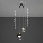 suspension pendentif verre noir doré moderne éclairage chambre salle manger lumière mat opaques