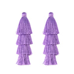 pompons franges polyester violet vert bleu rose boho chic décor maison rideau vêtement