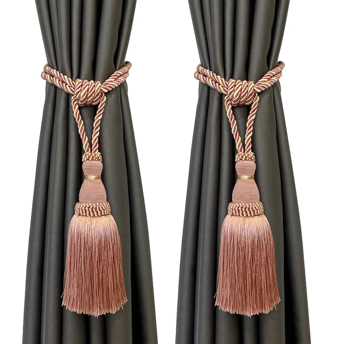 ruban fenêtre pompons beige bleu clair rayures classique opaques facile utiliser
