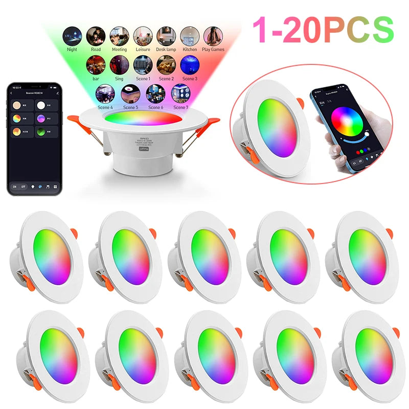 ampoules led intelligentes blanc moderne 16 couleurs rgb e27 encastrables translucides 2700k 6500k