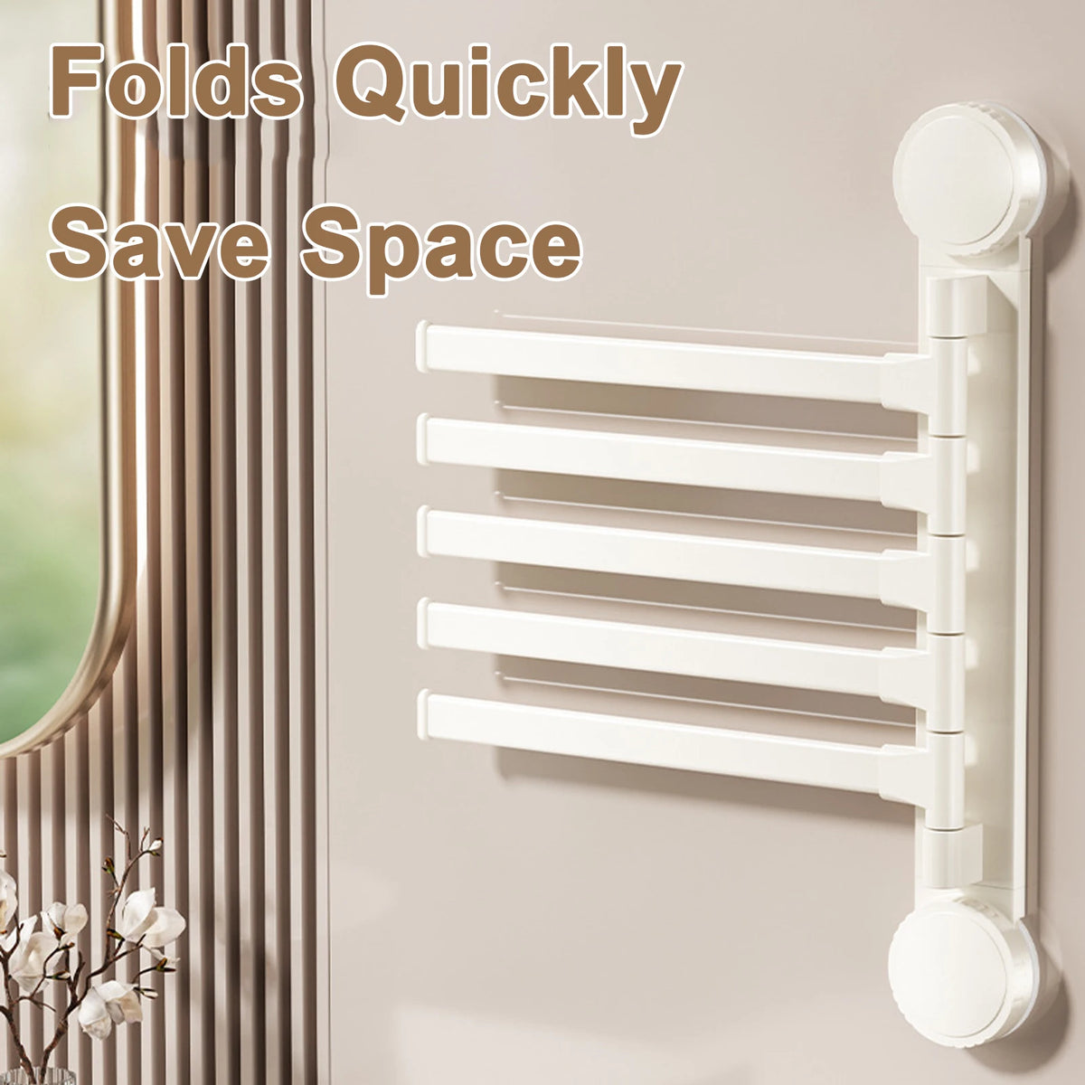 porte serviettes pliables moderne aluminium blanc gris serviettes coton brosse dents bambou support mural