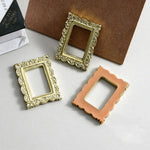 cadre photo miniature argenté doré blanc baroque ornements floraux vintage