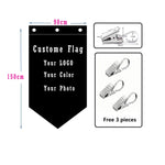 drapeau personnalisable 90x150cm noir uni classique hd digital printing polyester